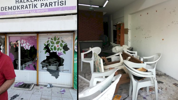 Marmaris'te HDP binasına saldırı
