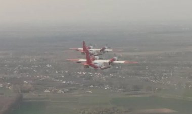 Ukrayna'nın Türkiye'ye gönderdiği uçaklar yangın söndürme çalışmalarına katıldı
