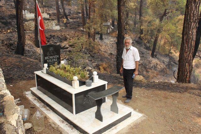 Manavgat'ta Şehit Mezarında Şok Görüntü