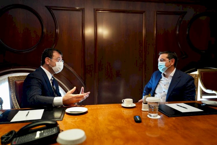 İMAMOĞLU, YUNAN SİYASETİNİN 2 SEMBOL İSMİYLE BİR ARAYA GELDİ