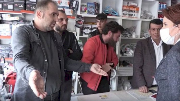 Akşener'e "Bulunduğunuz yer Kürdistandır" diyen esnafın gözaltına alındı