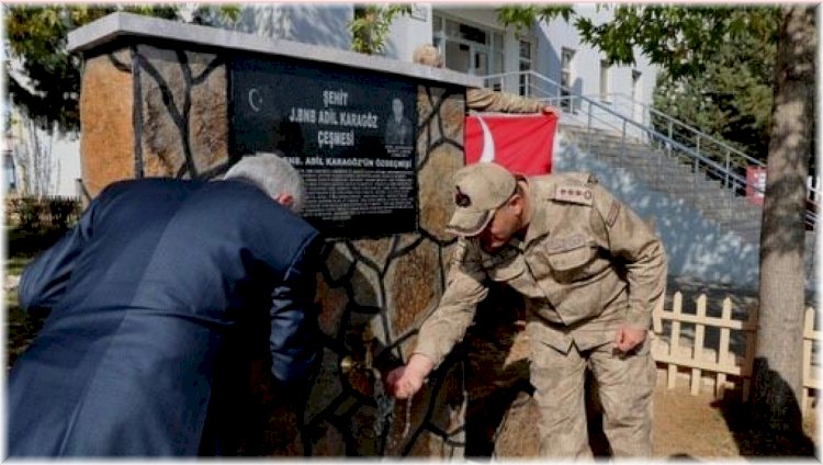 Şehit binbaşı adına çeşme yaptırıldı