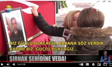 Şehit babaya zor veda!