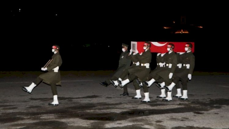 Irak'ta şehit olan asker için tören düzenlendi