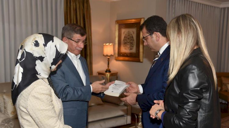 İmamoğlu, Davutoğlu'nu evinde ziyaret etti