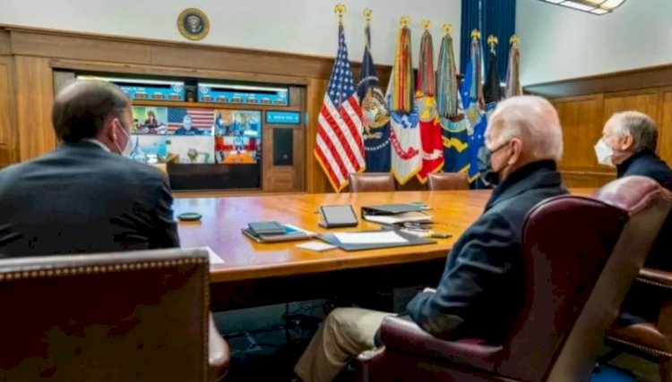 Ukrayna-Rusya krizi: Biden, Avrupalı liderlerle 'tam bir görüş birliği' içinde olduklarını söyledi