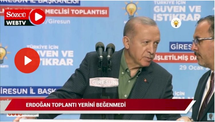 Erdoğan’ın Giresun mutsuzluğu: Toplantı yerlerini ve kalabalığı beğenmedi