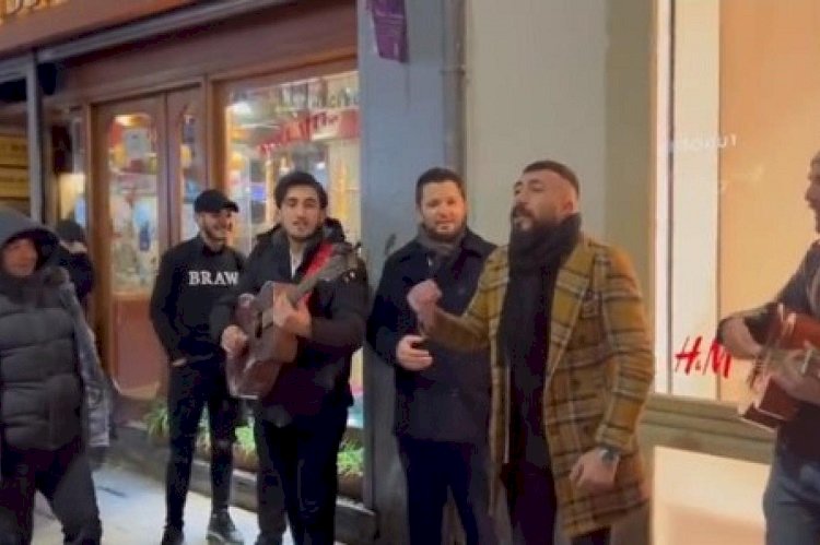 AK Partili vekil İstiklal Caddesi'nde gençlerle Kürtçe şarkı söyledi
