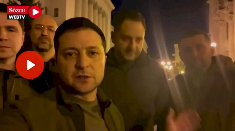 Ukrayna Devlet Başkanı Zelenskiy: Kiev’deyiz, ülkemizi savunuyoruz