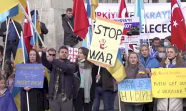Ukraynalılar’ın Ankara’da Rusya Protestoları Sürüyor