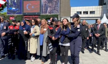 Şehit polis için İstanbul Emniyeti'nde tören