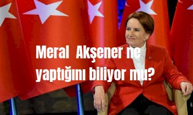Meral  Akşener ne yaptığını biliyor mu?
