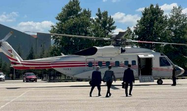 Binali Yıldırım’ı taşıyan helikopter Bilecik’e acil iniş yaptı