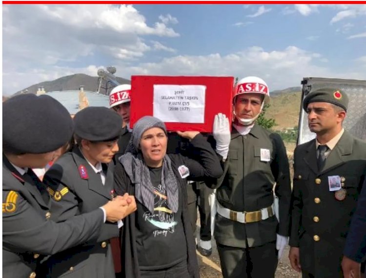 Şehit Uzman Çavuş Taşkın, Erzurum'da son yolculuğuna uğurlandı