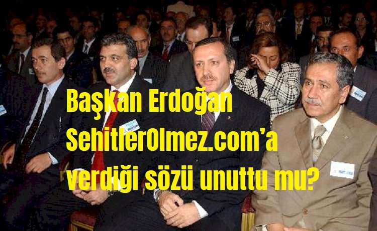 Başkan Erdoğan SehitlerOlmez.com’a verdiği sözü unuttu mu?