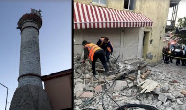 İzmir'de 4.9 büyüklüğünde deprem: Bir caminin minaresi yıkıldı, 20 binada çatlaklar oluştu