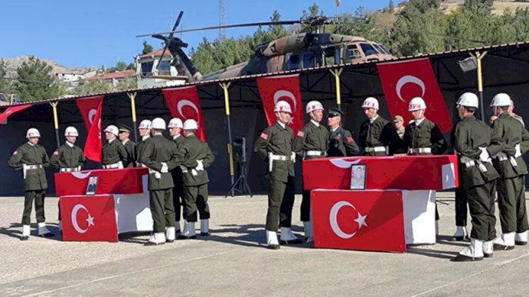Şırnak'ta şehitler için askeri tören