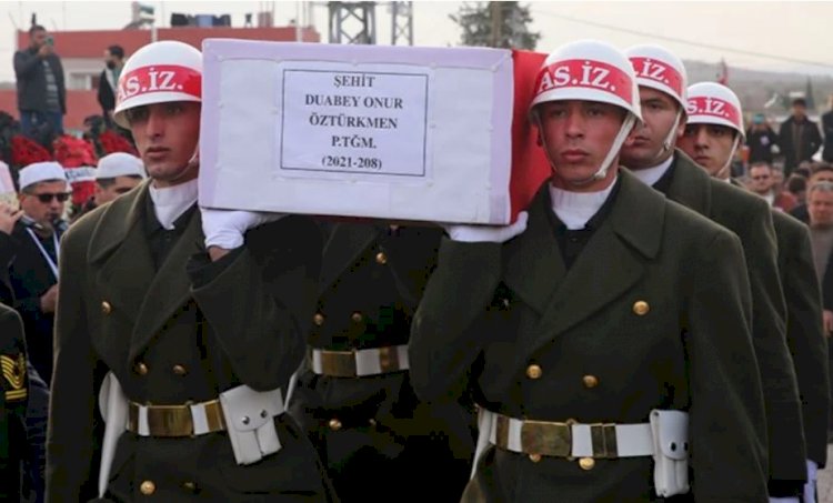 Şehit Duabey Onur Öztürkmen, Gaziantep'te son yolculuğuna uğurlandı