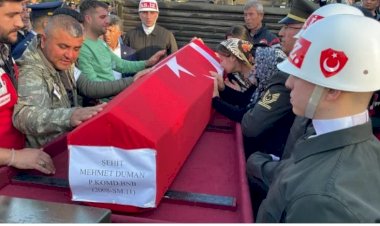 Kahraman Şehit Binbaşı vatan toprağına emanet edildi