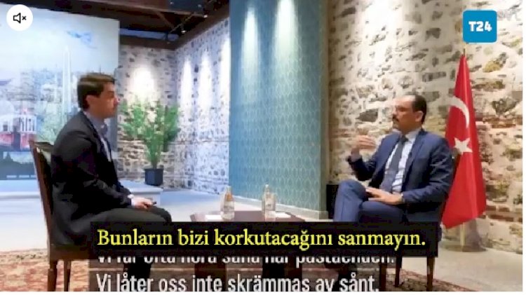 Cumhurbaşkanlığı Sözcüsü İbrahim Kalın, İsveçli gazeteciye kızdı, röportajı yarıda bıraktı