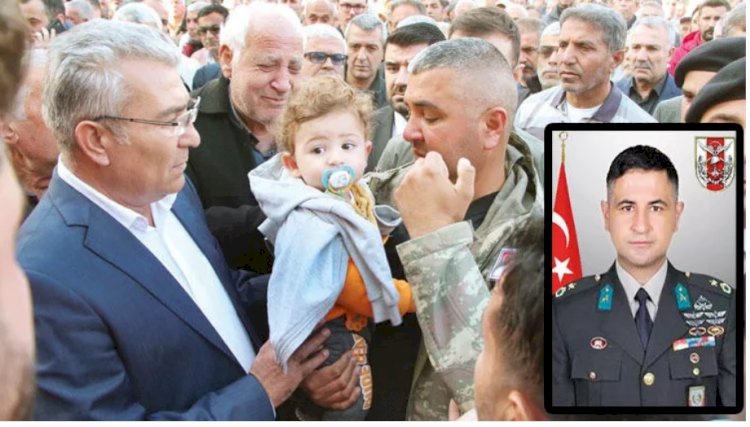 Şehit babaya veda