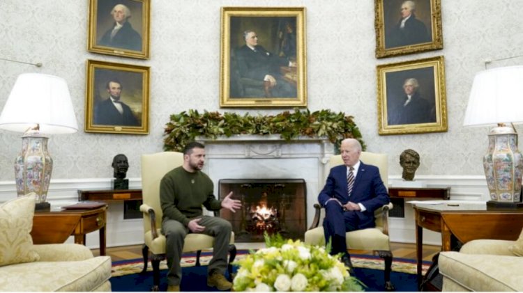 Zelenskiy, Beyaz Saray'da ABD Başkanı Biden ile görüştü, 'destek için teşekkür' etti