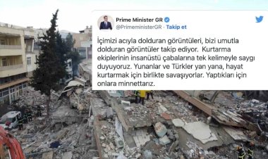 Yunanistan Başbakanı Türkçe yazdı: Türkler ve Yunanlar yan yana hayat kurtarıyor