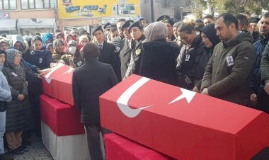 Jandarma Teğmen Özlem Fulya Özdemir çocuğuyla birlikte son yolculuğuna uğurlandı