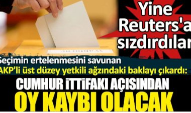 AKP'li üst düzey yetkili yine Reuters'a açıkladı.