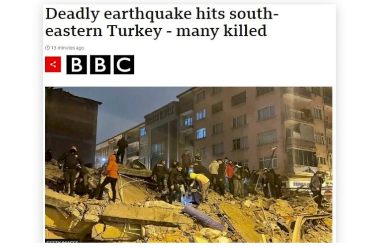 Maraş depremi dünya basınının manşetlerinde