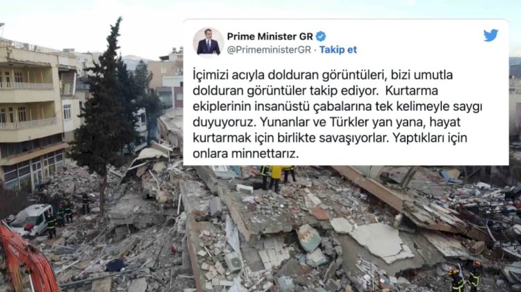 Yunanistan Başbakanı Türkçe yazdı: Türkler ve Yunanlar yan yana hayat kurtarıyor