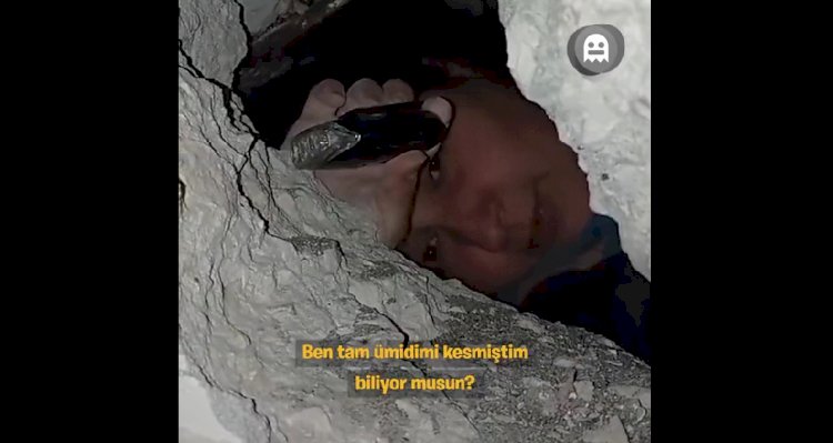 Günlerdir enkaz altında olan kadının arama kurtarma ekibine sözleri duygulandırdı