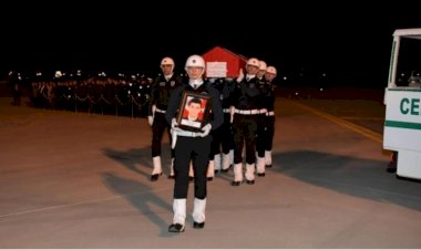 Hatay'da şehit düşen polis memurunun cenazesi memleketine uğurlandı