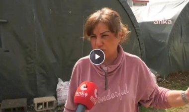 Depremzede açtı ağzını yumdu gözünü
