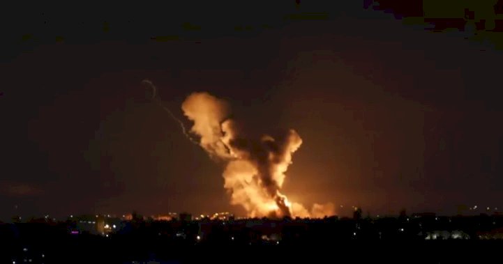 İsrail roket saldırılarına karşılık olarak Gazze’ye hava saldırısı düzenledi