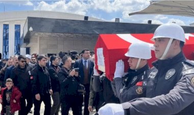 Şehit polis memuru son yolculuğuna uğurlandı! Bahçeli törene katıldı