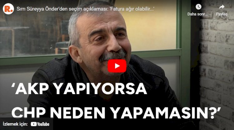 Sırrı Süreyya Önder: Çözüm süreci bekliyoruz