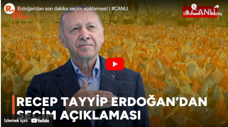Cumhurbaşkanı Erdoğan: İkinci turun başımızın üstünde yeri var