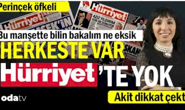 Bilin bakalım bu manşette ne eksik: Herkeste var, Hürriyet'te yok