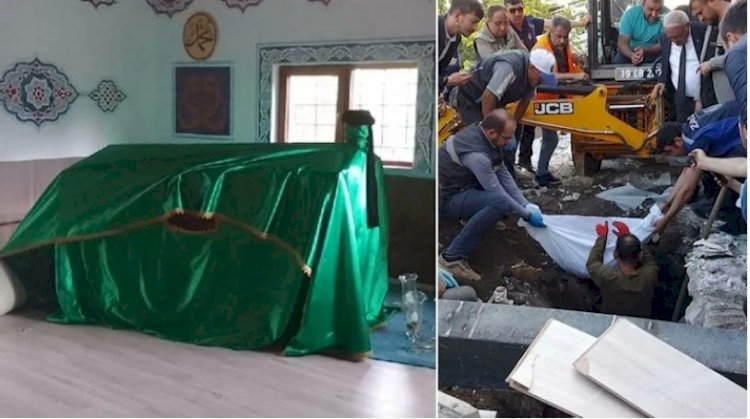 Yıkılan caminin türbesinde yatan bakın kim çıktı?