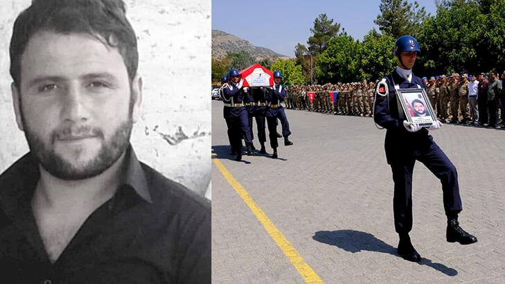 Şırnak’ta şehit olan güvenlik korucusu, son yolculuğuna uğurlandı