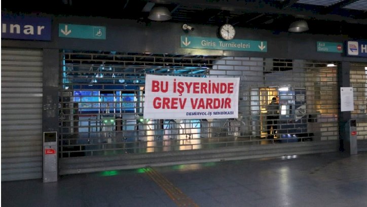 İzmir'de metro ve tramvay işçileri greve gitti