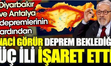 Prof. Dr. Naci Görür Diyarbakır depremi sonrası üç şehri işaret etti