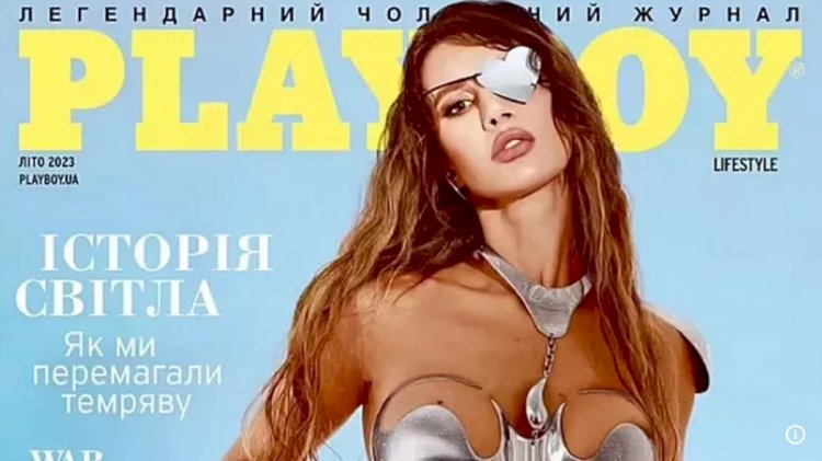Ukrayna'da yaralanan model savaştan bu yana Playboy dergisinin ilk sayısına kapak oldu