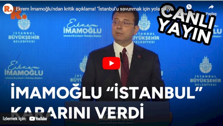 Ekrem İmamoğlu, İstanbul için yeniden yola çıkıyor