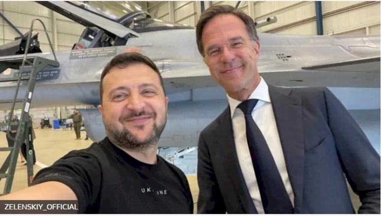 Zelenskiy'den Hollanda başbakanı ile F-16 selfiesi: '42 jet. Ve bu sadece bir başlangıç'