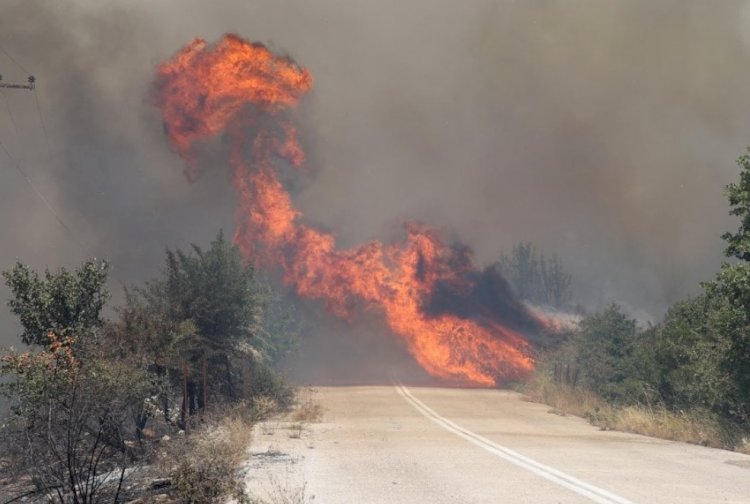 Yunanistan'da devam eden yangın Türk köylerine sıçradı