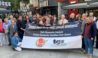 İzmirli gazetecilerden İsrail saldırılarına protesto