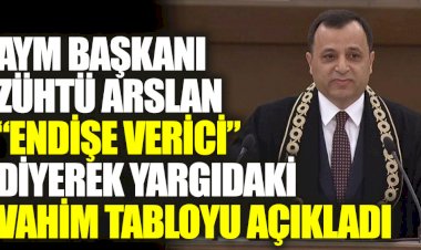 (AYM) Başkanı Zühtü Arslan, “Mahkemeler adalet arayışına cevap veremiyorsa, hukuk dışı arayışlar devreye girer”