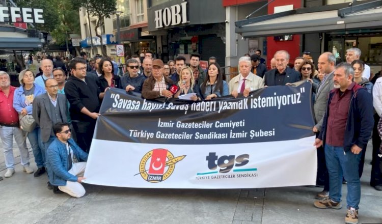 İzmirli gazetecilerden İsrail saldırılarına protesto